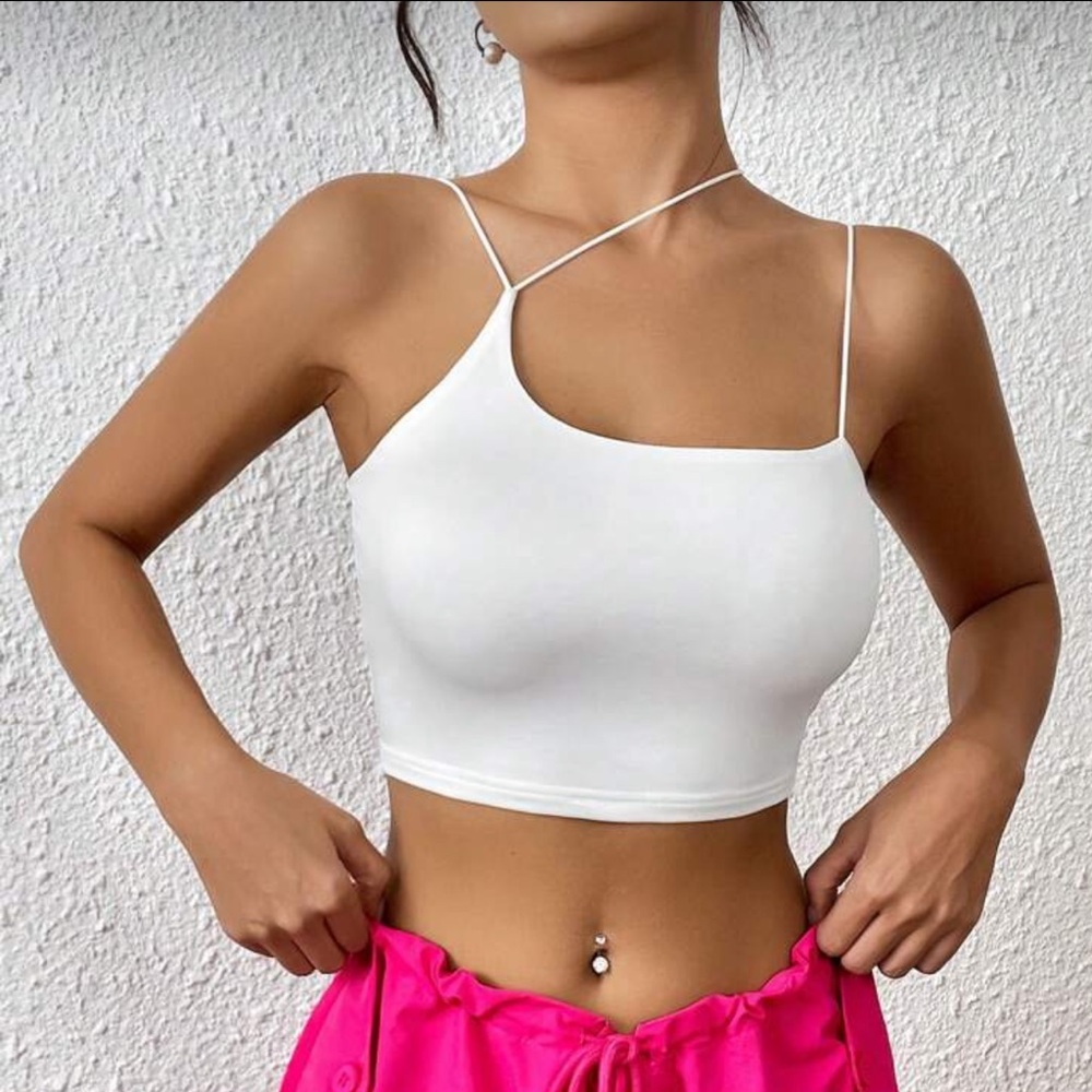 White Asymmetrical Top NWT